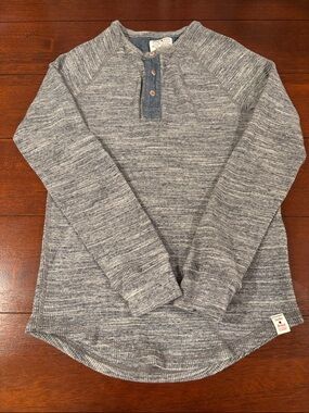 Lucky Brand Men's Gray Knit Henley Long-Sleeve Shirt Size S
